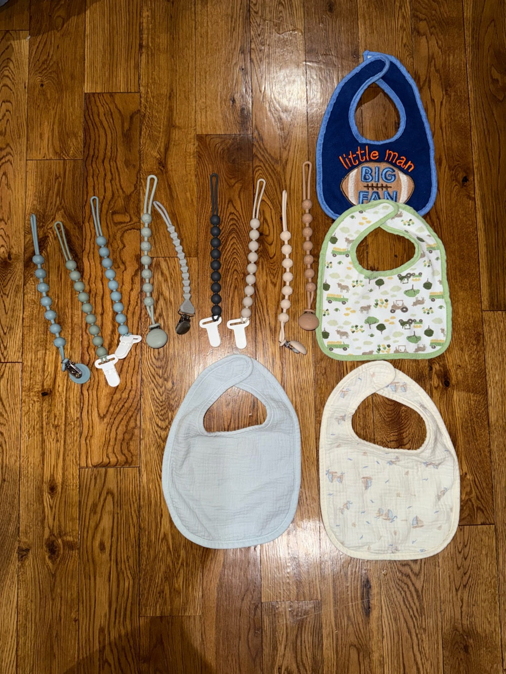 Baby Bibs and paci clips